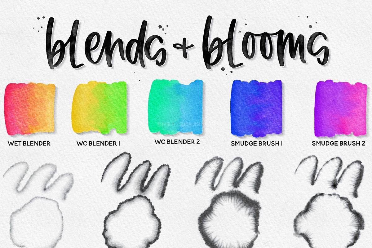 30+Procreate高级水彩手写笔刷